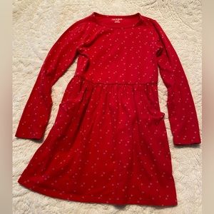 Girls red pocket dress 🩷❤️